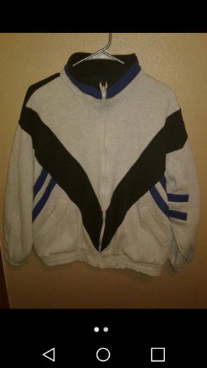 46" Color Block zip up vintage