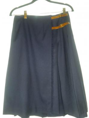 Talbots Wool Black Pleated Kilt Skirt 8