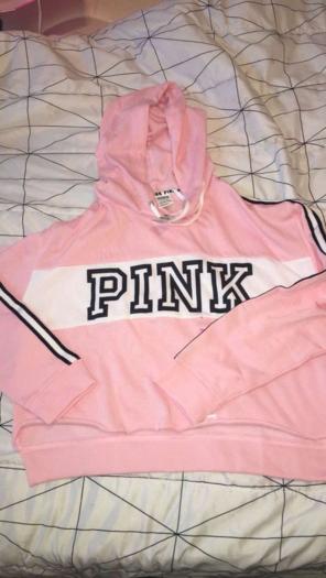 Pink Victoria Secret Crop Top Sweater