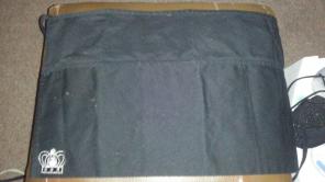 3 pocket apron with queen symbol on it