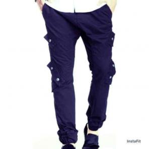 Last One! Navy Blue Cargo JOGGERS Large