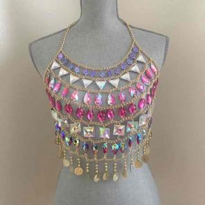 Princess chain top . Chain bra rave out