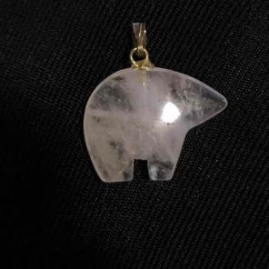 Vintage stone bear pendant/charm