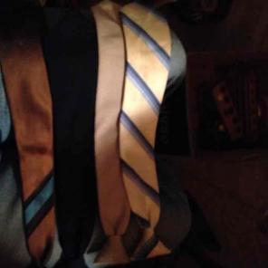 4 vintage clip on ties
