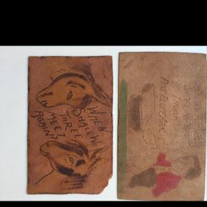 RARE LEATHER POSTCARDS (1908)