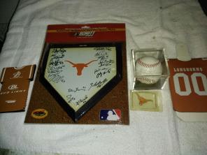 2005 signed mini homeplate and baseball