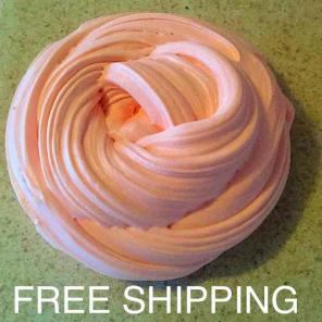 8oz Peach Fluffy Slime free shipping