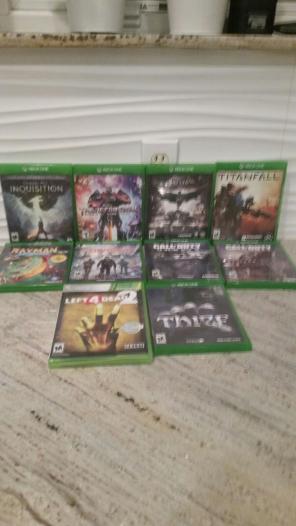 9 xbox one games and one xbox 360