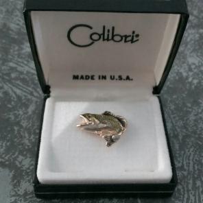 Vintage Colibori Enamel Fish Tie Tac