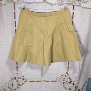 J. Crew gold Pleated skirt