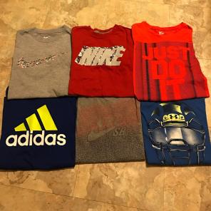 Nike Under Armour & Adidas Boys Tees LG