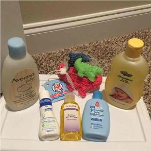 Bath time baby