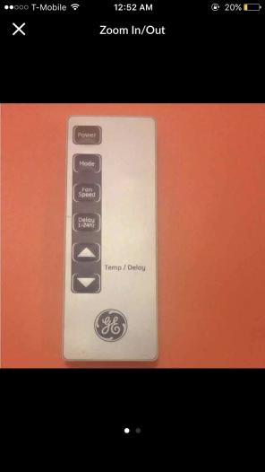 Air Conditioner Remote GE