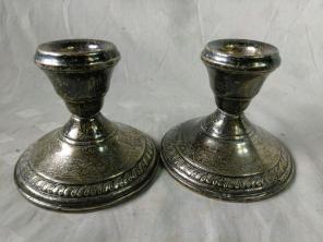 Sterling Silver weighted Candleholders