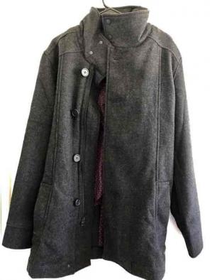 Prana Men 's Charcoal Winter Peacoat
