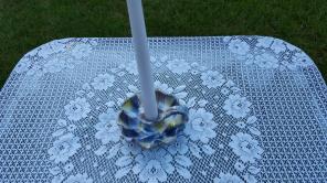 Williamsburg pottery candle holder