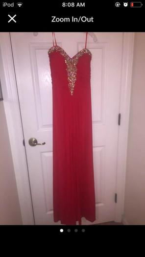 red prom dress