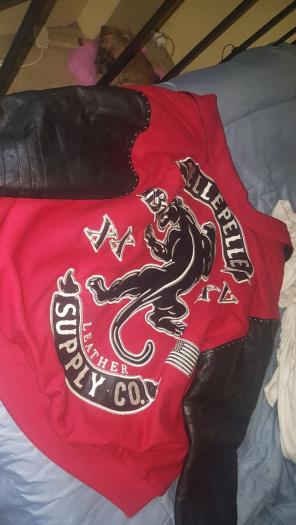 AUTHENTIC PELLE PELLE VARSITY JACKET.