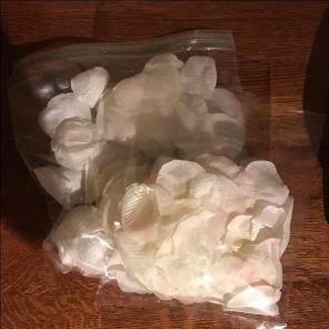 Ivory flower girl petals