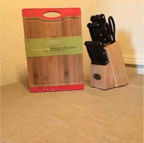 Soft-Grip Handle Bamboo Cutting Board