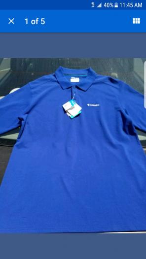 NWT Men's Colombia Button Up Size XL