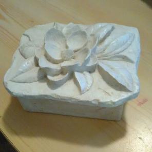 Hen-Feathers Trinket Vintage Box 1980s