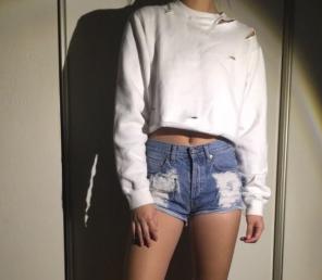 Distressed High Waisted Shorts