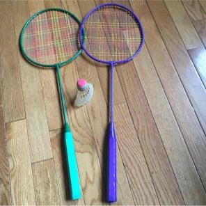 badminton rackets and bird