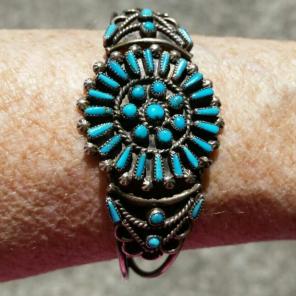 Vintage Sterling Turquoise Bracelet