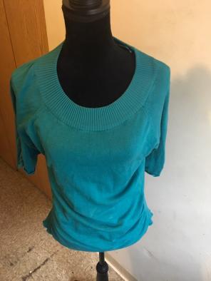 Ruched Scoop Necked Sweater