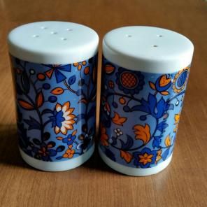 Floral Print Ceramic Salt Pepper Shakers