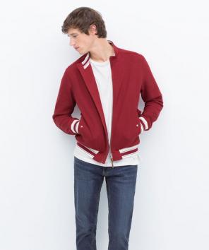 NWT Zara University Varsity Athletic Red