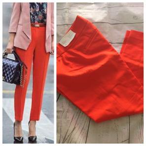 Ann Taylor Ankle Pants Orange Career 0