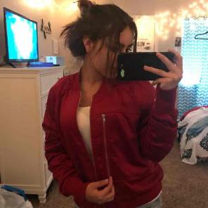 Burgundy Bomber Jacket