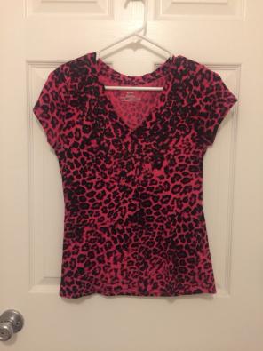 Hot Pink Black Leopard Juicy Couture Tee