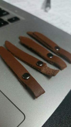 Authentic cow leather samples
