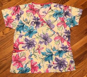 SCRUBS TOP Size L Dickies Flowers