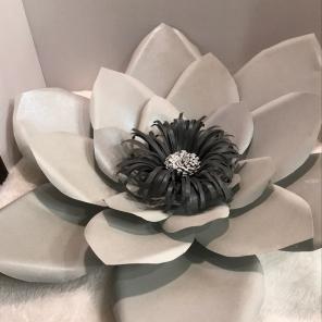 Gray And Black Flower - Special Sale