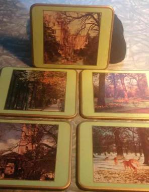 Vintage set of coasters from 1958