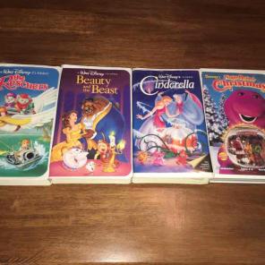 4 cartoon VHS tapes