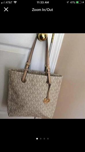 Michael Kors Jet Set Large Tote, Vanilla