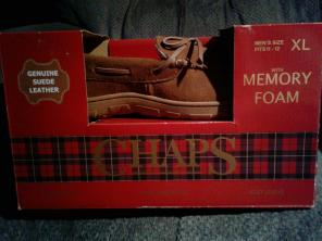 Chaps Suede Leather Slippers Men 11-12