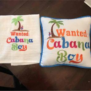 Small pillow and hand towel