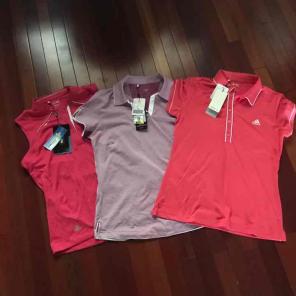 3 Adidas Climacool Golf Shirts Size M