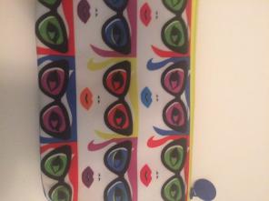 Ipsy Cosmetic Bag 6 1/2"L 4 3/4"W Faces