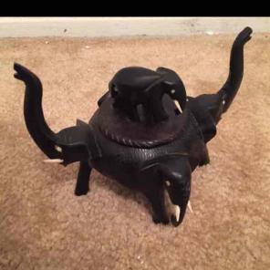 Hand carved elephant