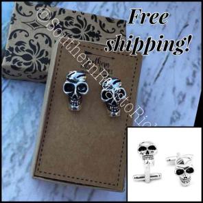 Skeleton Skull Cufflinks