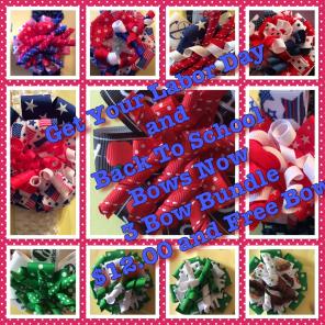 Labor Day And Back To School Bows