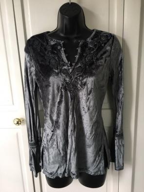 Vintage 90s Crushed Velvet Top Small