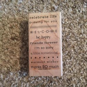 NEW Stampin Up Text Stamp